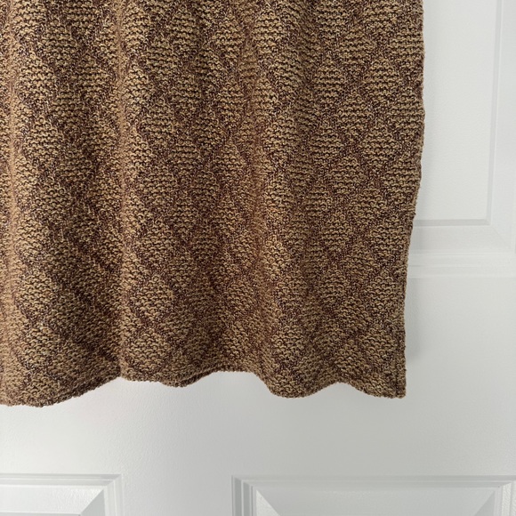 Vintage Ralph Lauren Italian Woven Knit Metallic Midi Dress - Picture 3 of 5